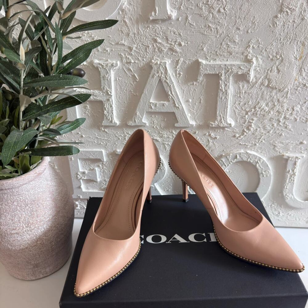 Coach Women's Waverly Leather Pump High Heel Shoes - Picture 8 of 15
